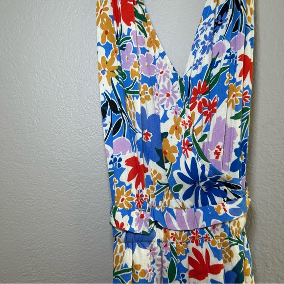 Sugarlips Floral Multicolor Ojai Honey Surplice Romper women’s small boho summer - Picture 3 of 10
